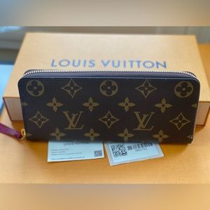 Louis Vuitton Monogram Clemence Wallet Fuchsia